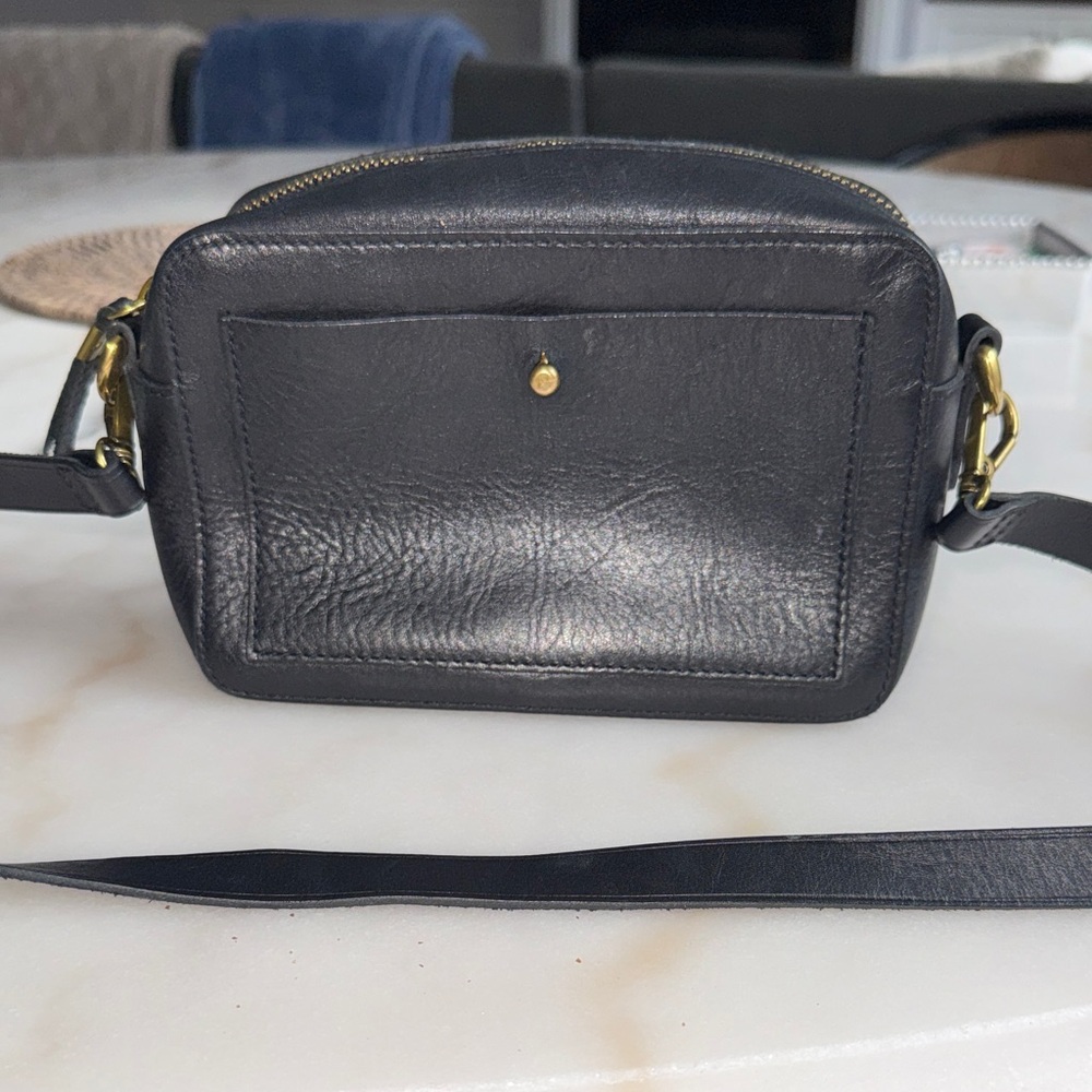 Madewell Black Leather Crossbody Bag